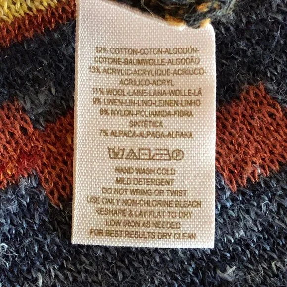 Free People Long Pattern Hooded Cardi Size M - Picture 11 of 12